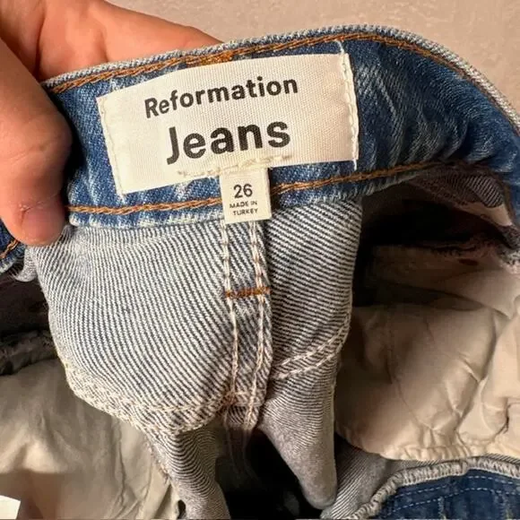 Reformation Cynthia High Rise Straight Jeans (26)
